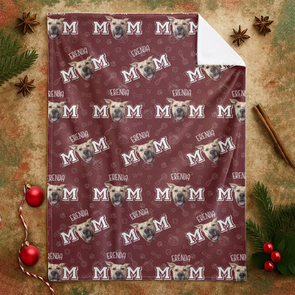 Dog Mom Seamless Pattern Dog Blanket - Personalized Dog Blanket