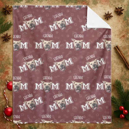 Dog Mom Seamless Pattern Dog Blanket - Personalized Dog Blanket