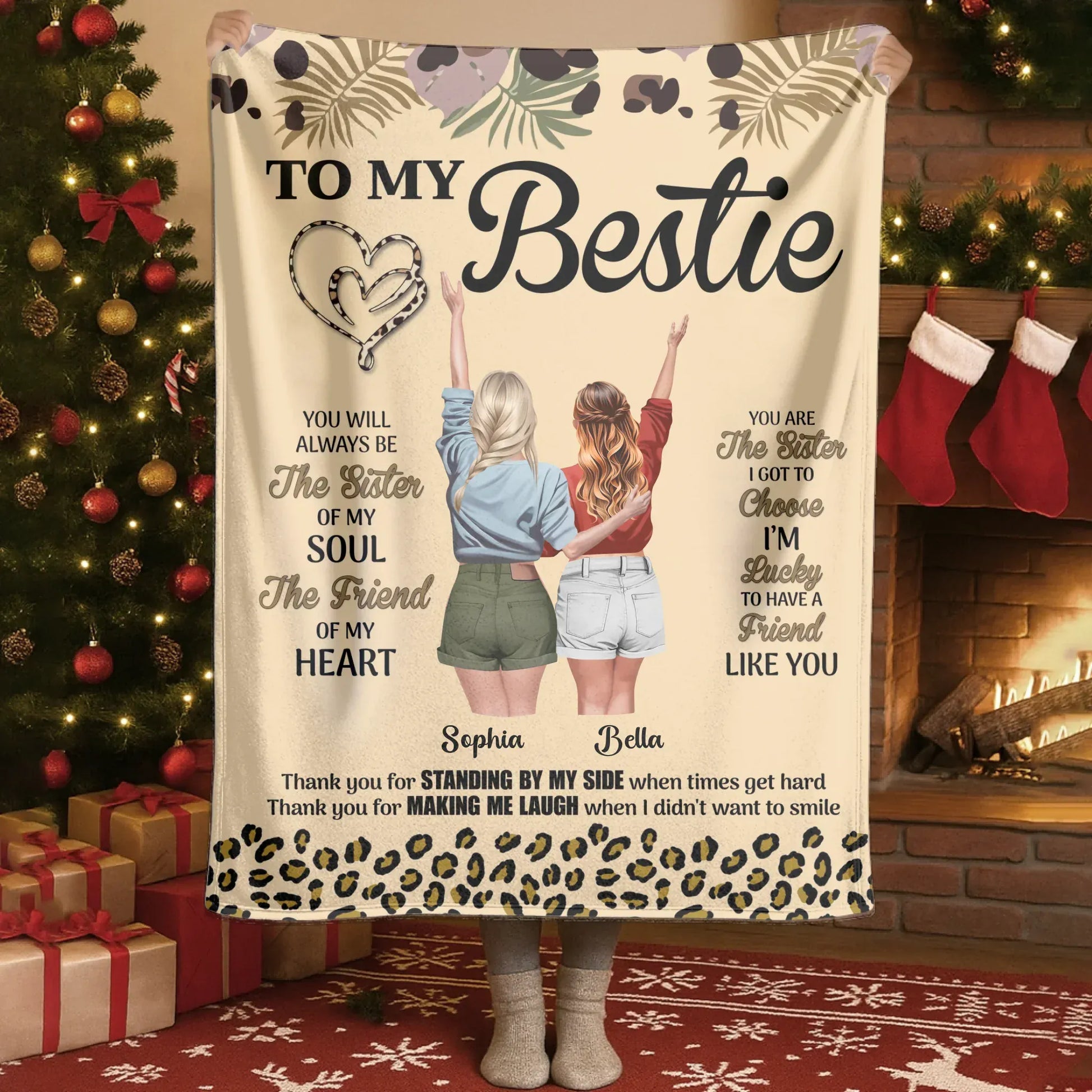 Blanket - Thanh Dang / White / 30x40in / 76x101cm You Will Always Be The Sister Of My Soul - Personalized Besties Friendship Custom Blanket