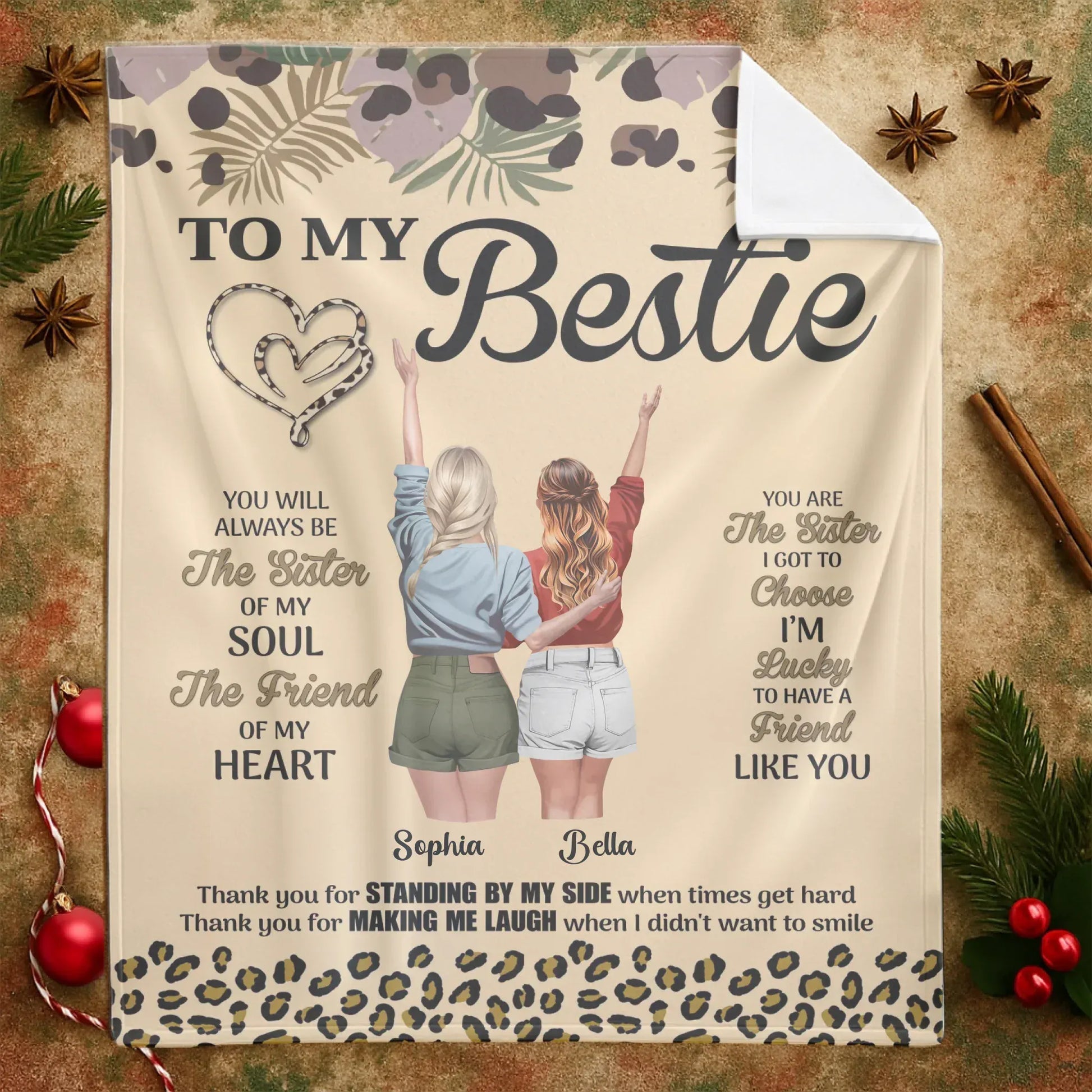 You Will Always Be The Sister Of My Soul - Personalized Besties Friendship Custom Blanket