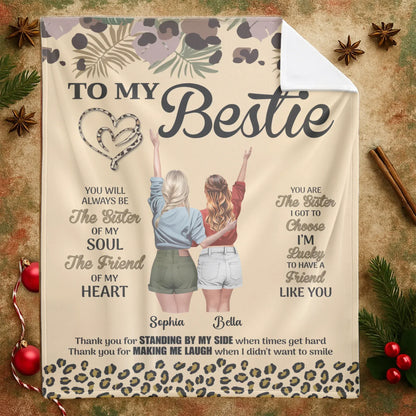 You Will Always Be The Sister Of My Soul - Personalized Besties Friendship Custom Blanket