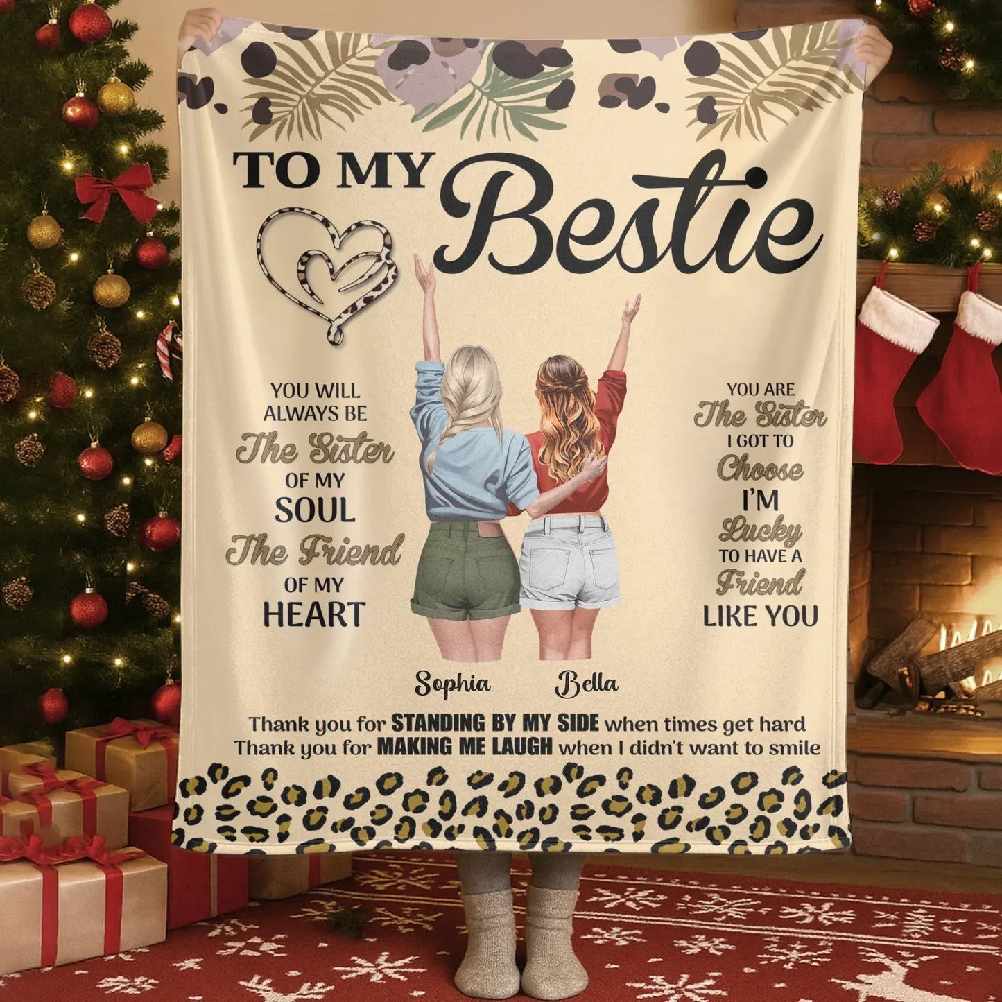 You Will Always Be The Sister Of My Soul - Personalized Besties Friendship Custom Blanket