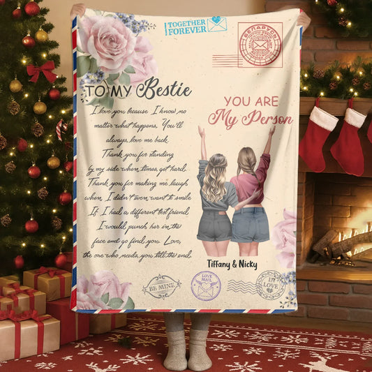 Blanket - Thanh Dang / White / 30x40in / 76x101cm A Sweet Hug In A Blanket For Your Favorite Person - Personalized Besties Friendship Custom Blanket