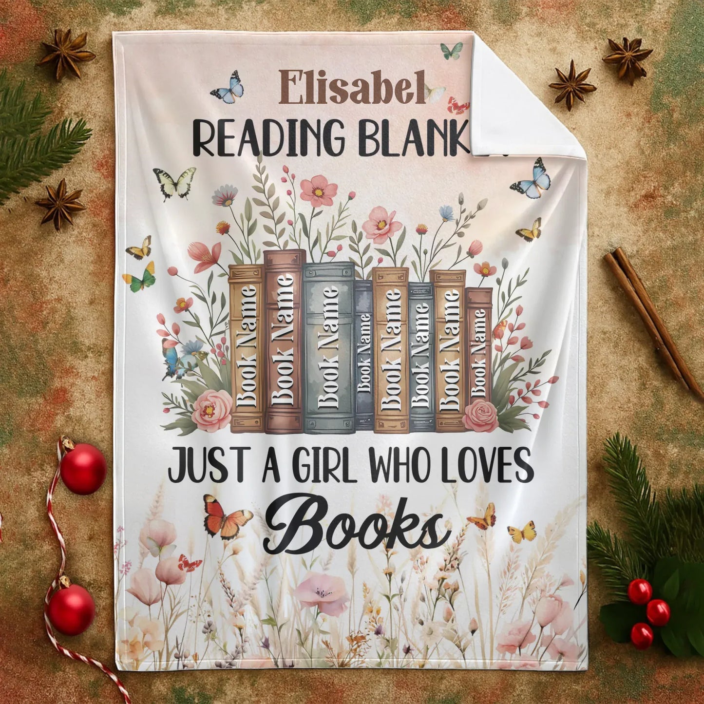 Just A Girl Who Loves Books - Personalized Books Lovers Custom Blanket