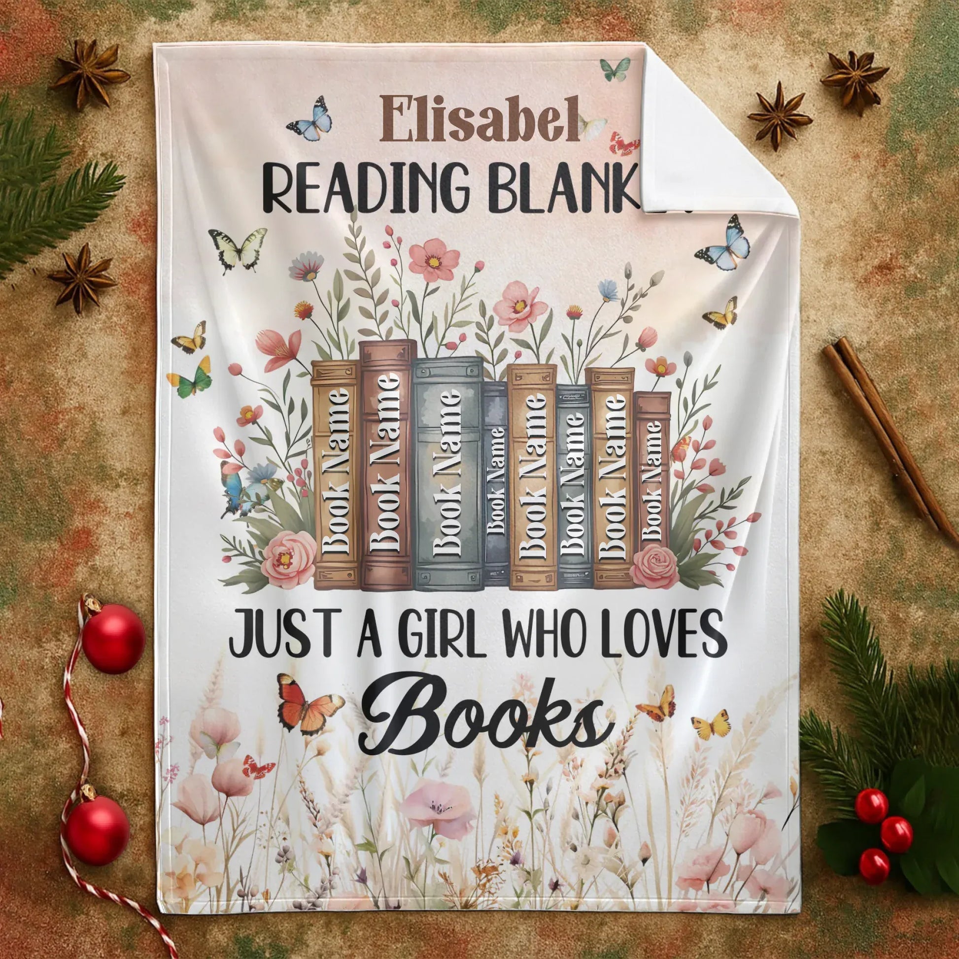 Just A Girl Who Loves Books - Personalized Books Lovers Custom Blanket