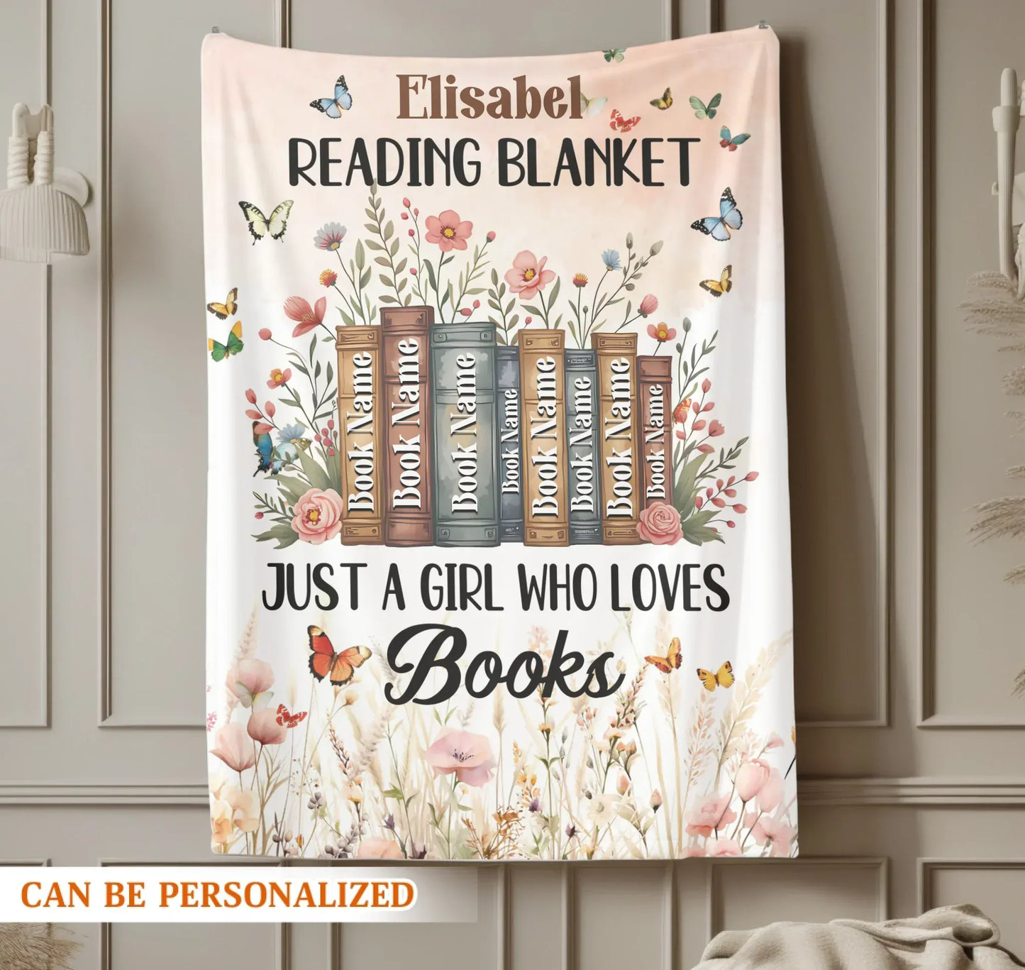Just A Girl Who Loves Books - Personalized Books Lovers Custom Blanket