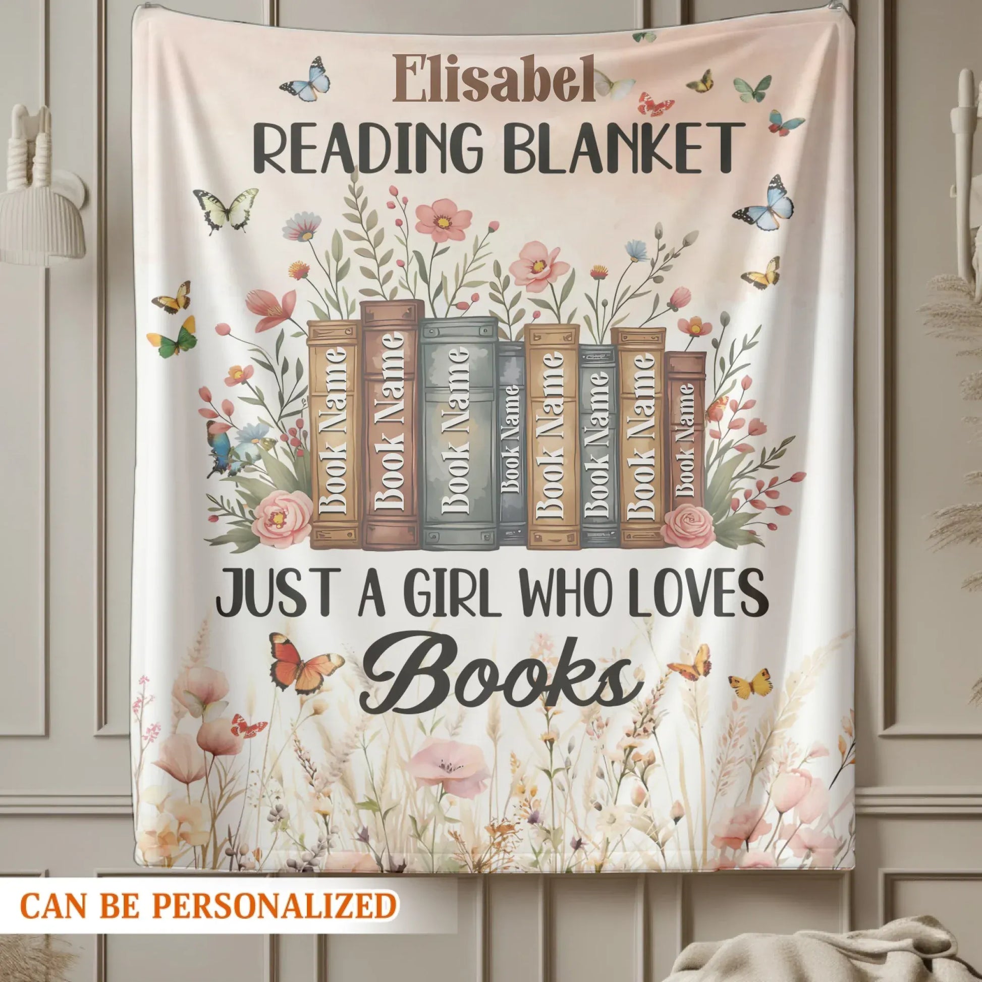 Just A Girl Who Loves Books - Personalized Books Lovers Custom Blanket