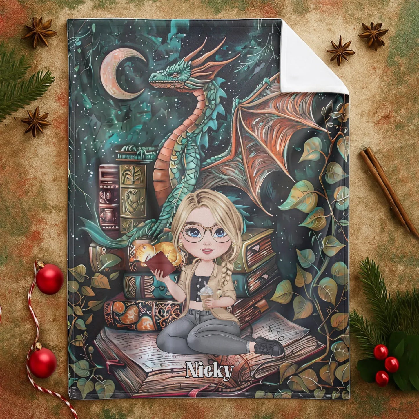 Enter A World Of Magic And Stories - Personalized Books Lovers Custom Blanket