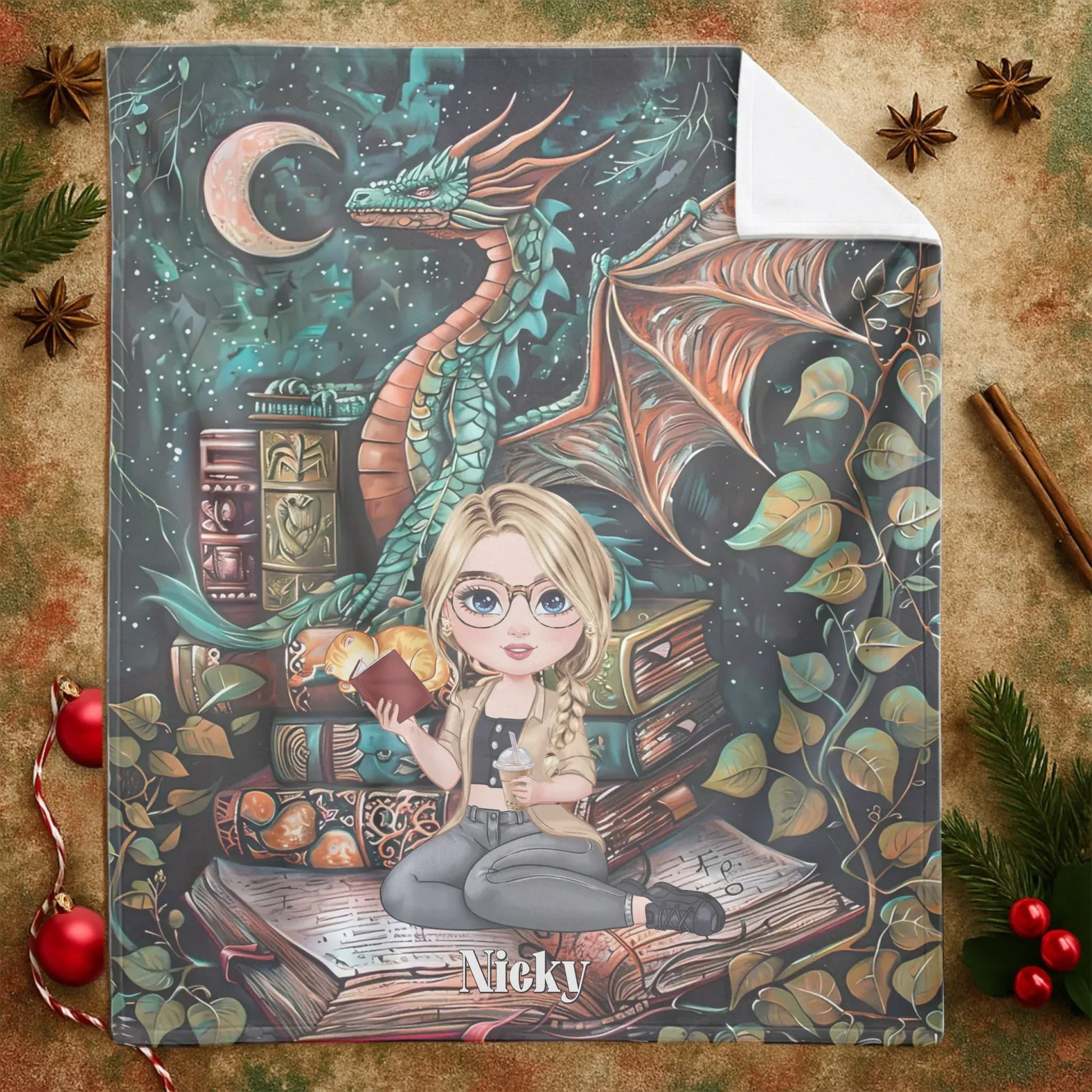Enter A World Of Magic And Stories - Personalized Books Lovers Custom Blanket