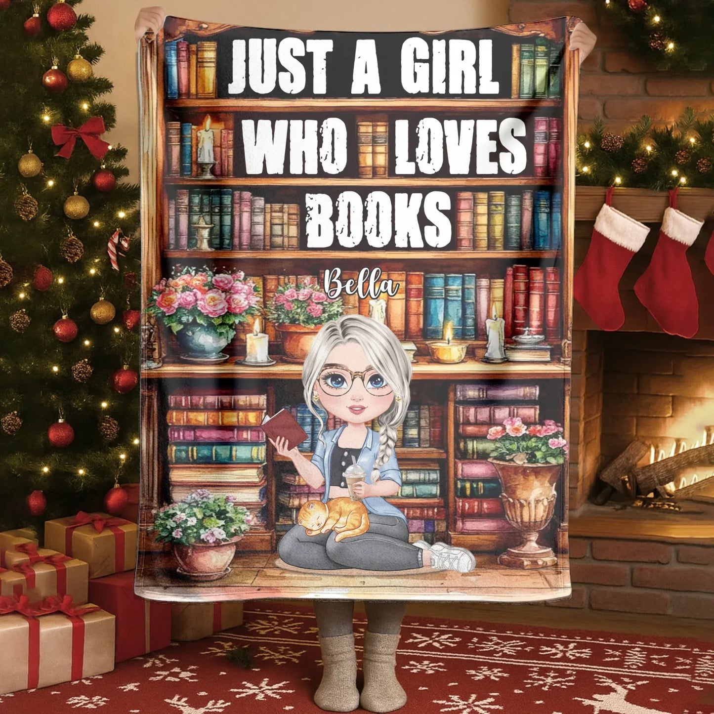 Blanket - Thanh Dang / White / 30x40in / 76x101cm Immerse Yourself In The Atmosphere Of An Library - Personalized Books Lovers Custom Blanket