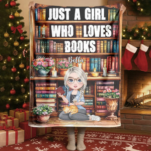 Blanket - Thanh Dang / White / 30x40in / 76x101cm Immerse Yourself In The Atmosphere Of An Library - Personalized Books Lovers Custom Blanket