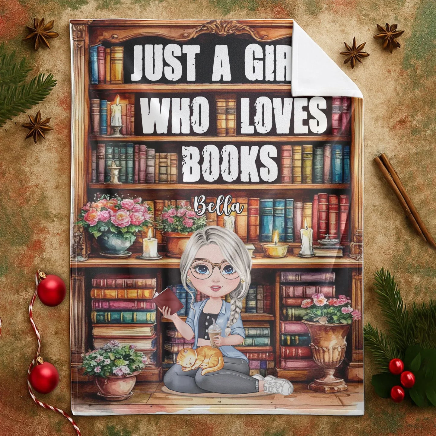 Immerse Yourself In The Atmosphere Of An Library - Personalized Books Lovers Custom Blanket