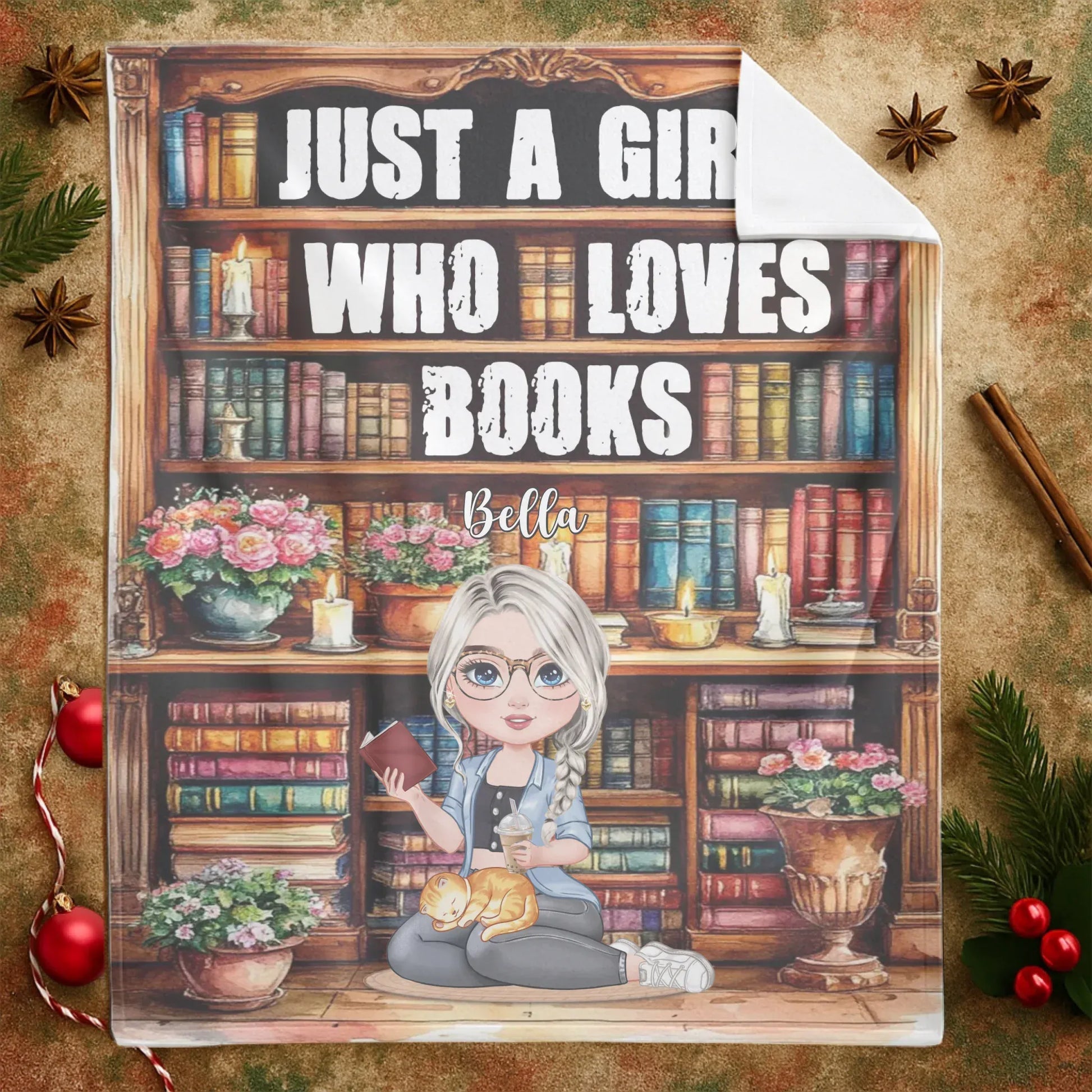 Immerse Yourself In The Atmosphere Of An Library - Personalized Books Lovers Custom Blanket