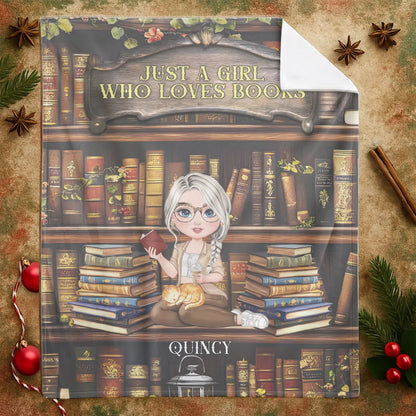 I Can’t Leave My Favorite Library - Personalized Books Lovers Custom Blanket