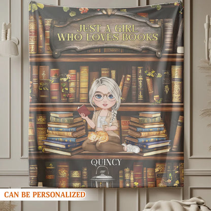 I Can’t Leave My Favorite Library - Personalized Books Lovers Custom Blanket