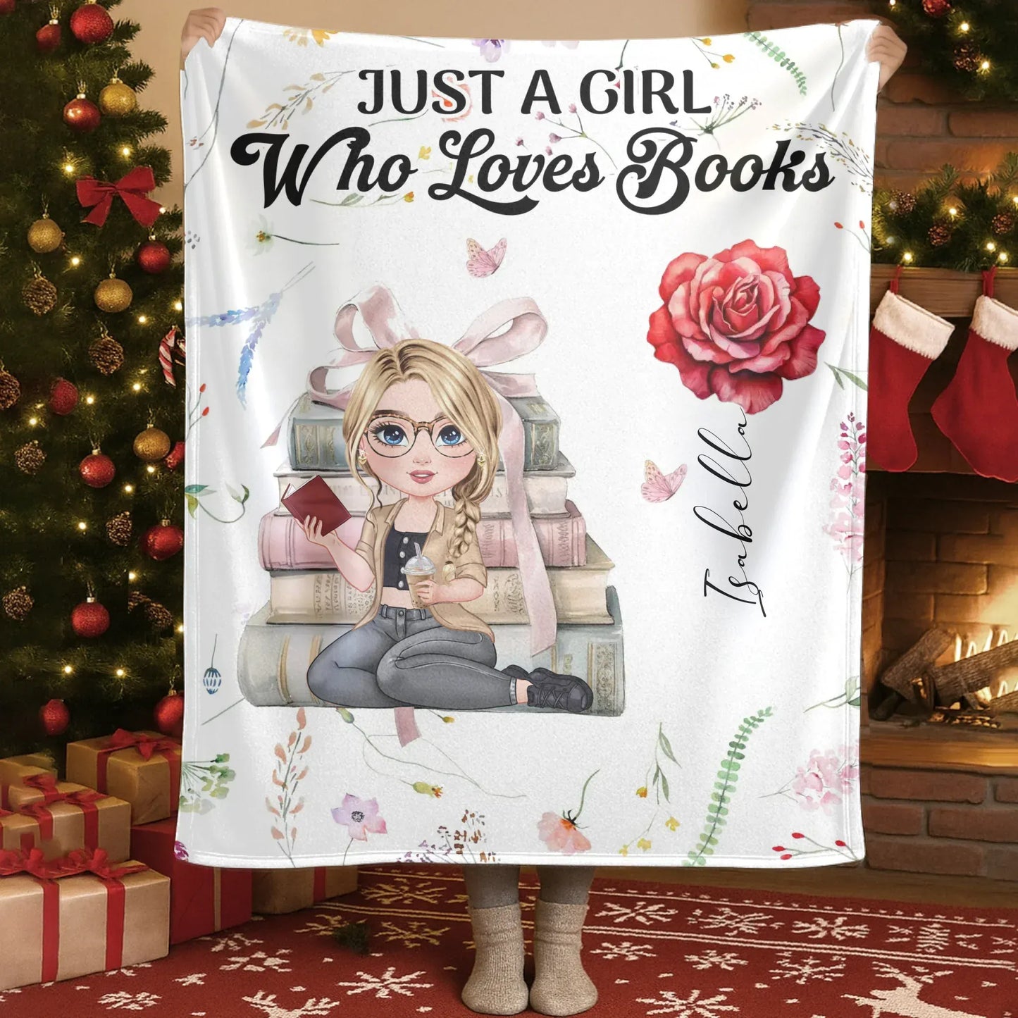 Relaxing With A Good Book On My Birthday - Personalized Books Lovers Custom Blanket