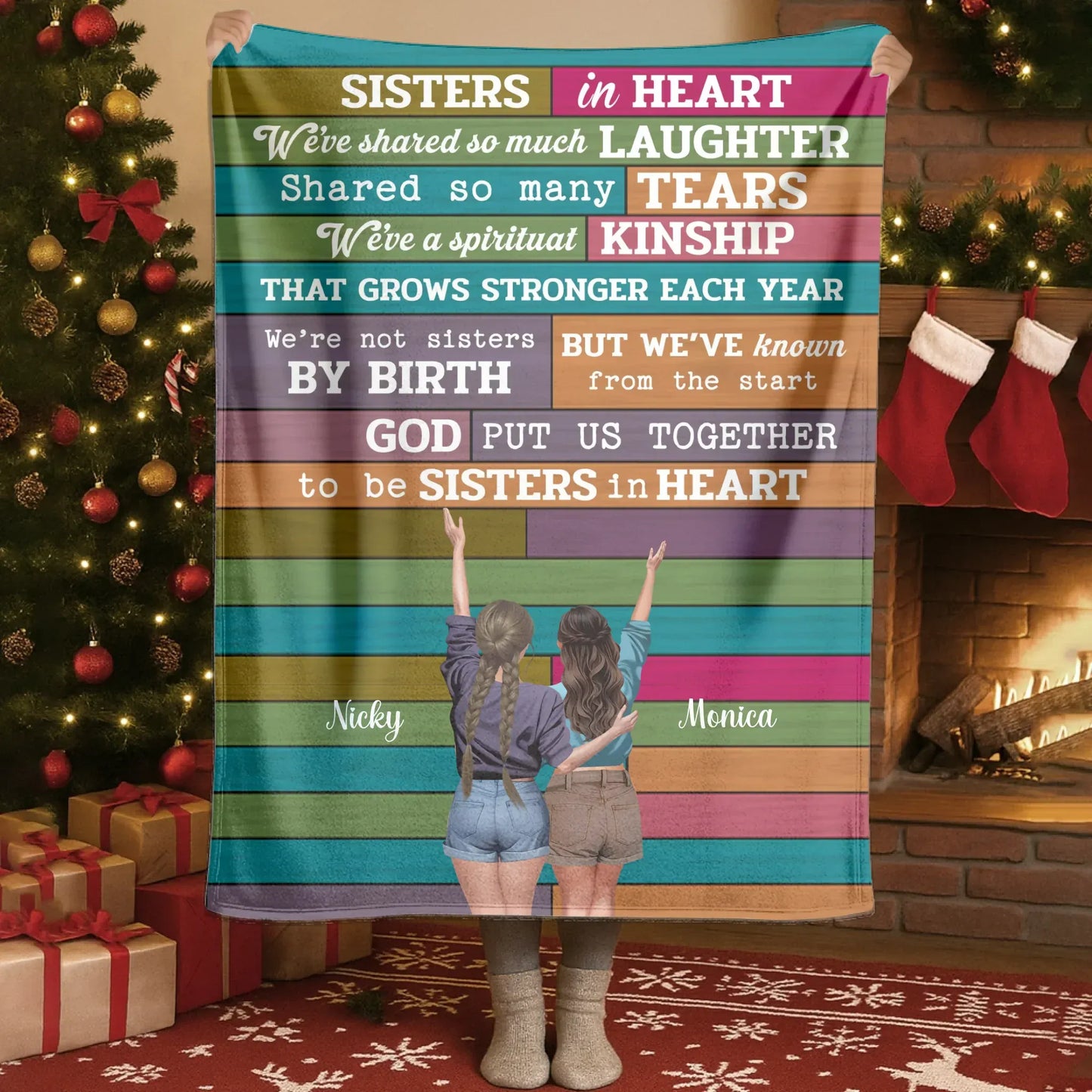 Blanket - Thanh Dang / White / 30x40in / 76x101cm Sister In Heart, We've Sharing So Much Laughter - Personalized Sisters Custom Blanket