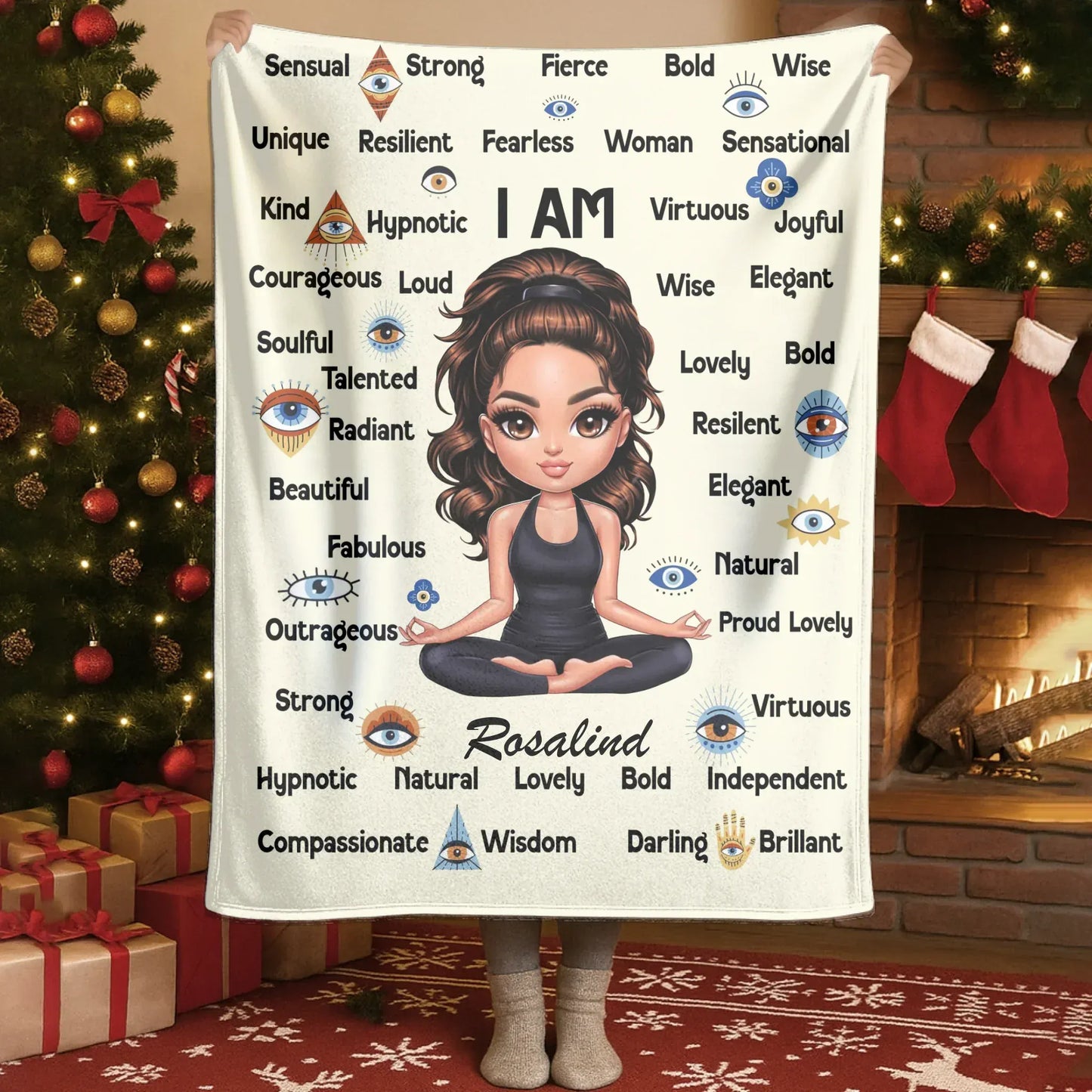 I Am Unique Resilient Fearless - Personalized Name Self-Affirmation Blanket