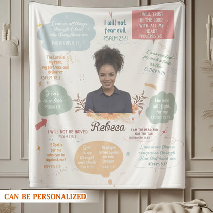I Can Do All Things Through Christ - Personalized Bible Verse Blanket