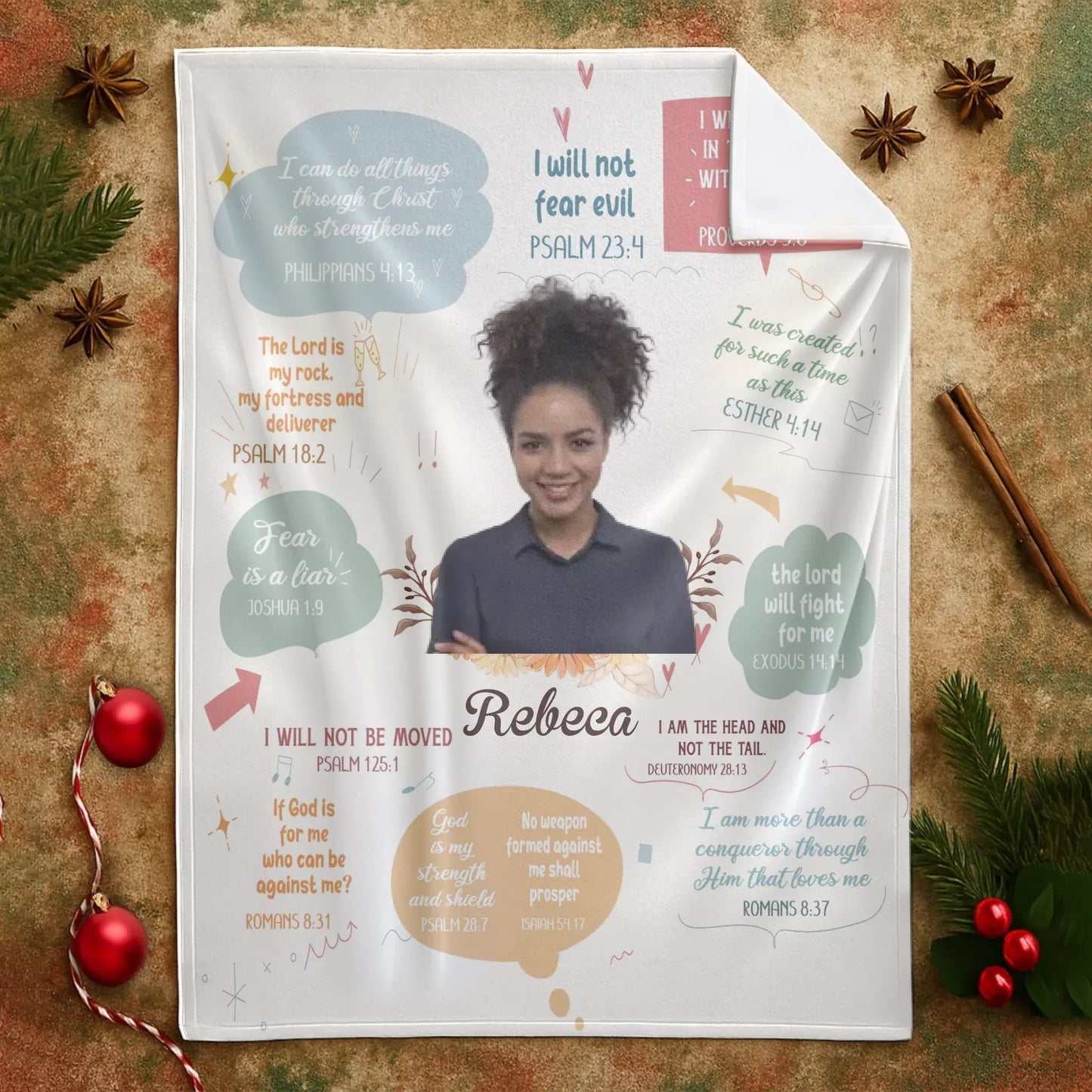 I Can Do All Things Through Christ - Personalized Bible Verse Blanket