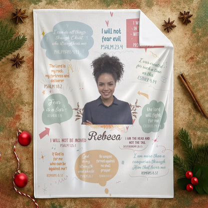 I Can Do All Things Through Christ - Personalized Bible Verse Blanket