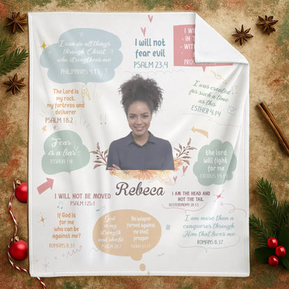 I Can Do All Things Through Christ - Personalized Bible Verse Blanket