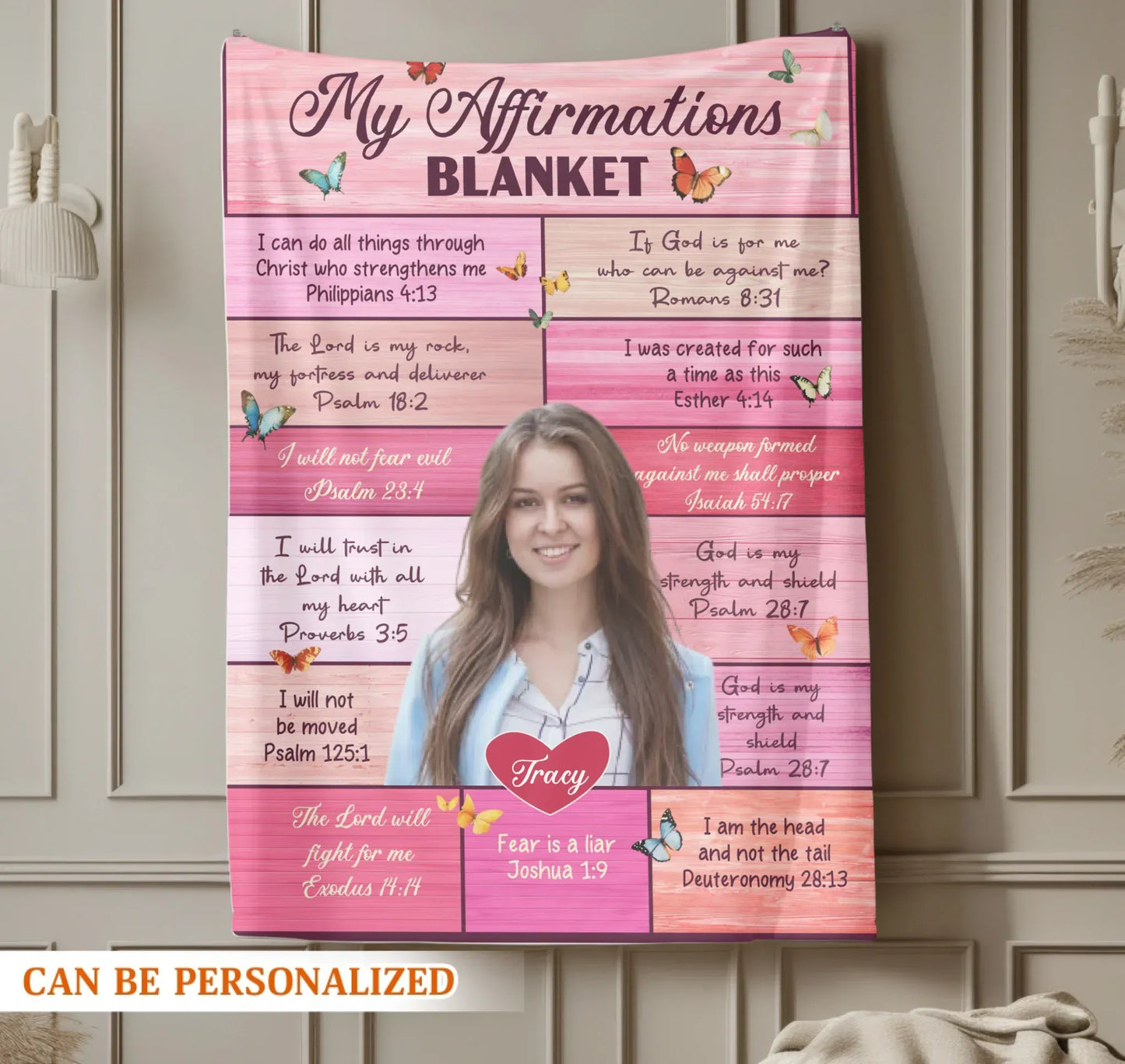 My Affirmation Blanket - Personalized Christian Bible Verse Affirmation Blanket