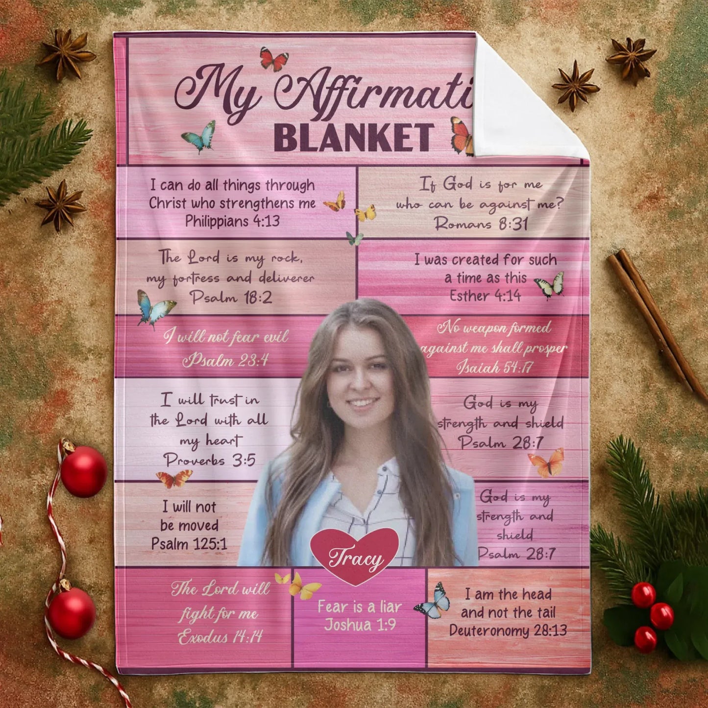 My Affirmation Blanket - Personalized Christian Bible Verse Affirmation Blanket