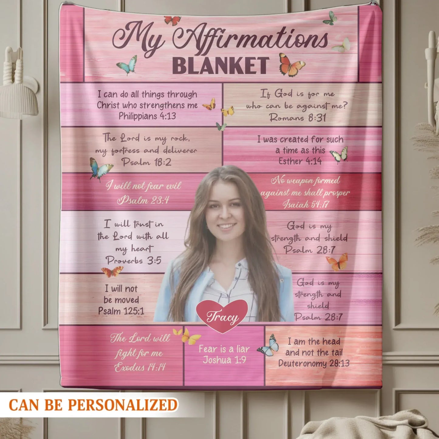 My Affirmation Blanket - Personalized Christian Bible Verse Affirmation Blanket