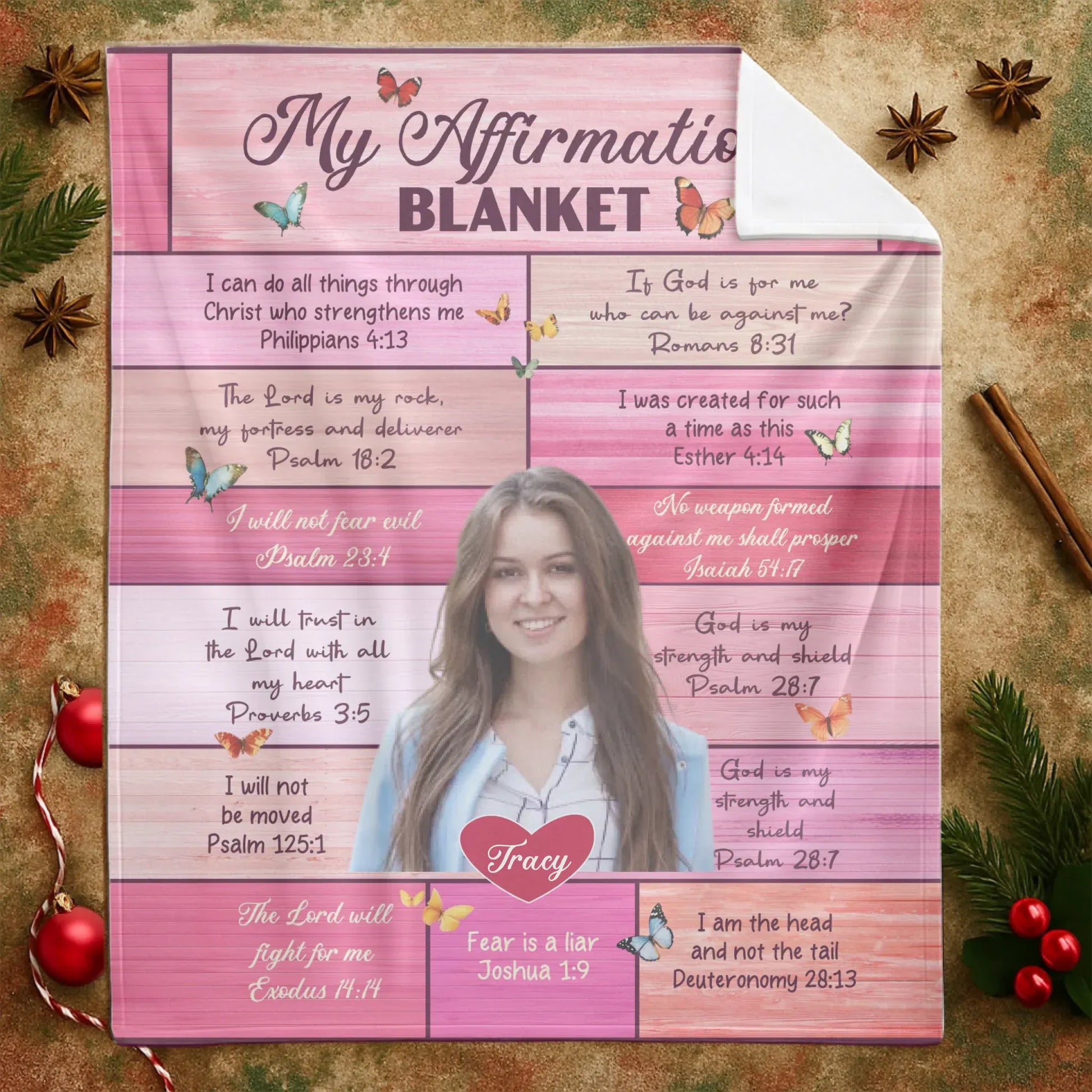 My Affirmation Blanket - Personalized Christian Bible Verse Affirmation Blanket