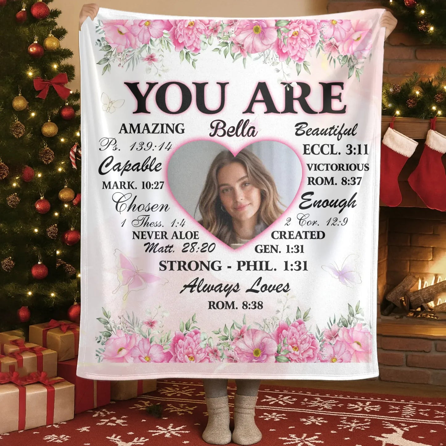 Blanket Custom KNT / White / 30x40in / 76x101cm You Are Beautifully Created - Personalized Christian Affirmation Custom Blanket