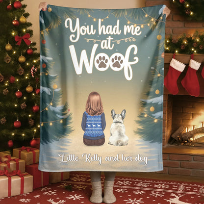 Blanket - Thanh Dang / White / 30x40in / 76x101cm You Had Me At Woof - Personalized Dogs Lovers Custom Blanket