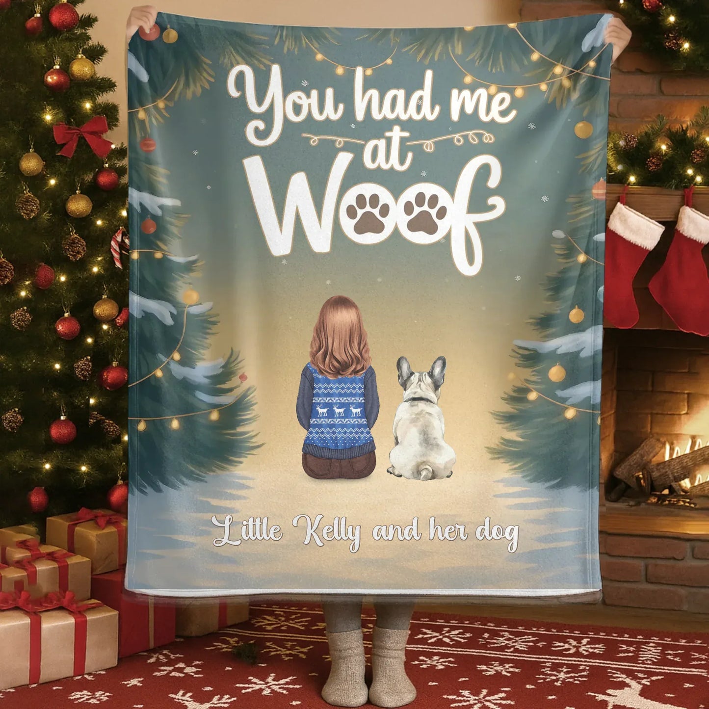 You Had Me At Woof - Personalized Dogs Lovers Custom Blanket