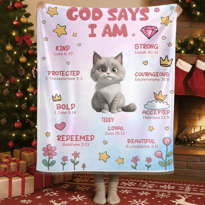 God Says I Am The Cutest Pet In The World - Personalized Pet Lovers Custom Blanket