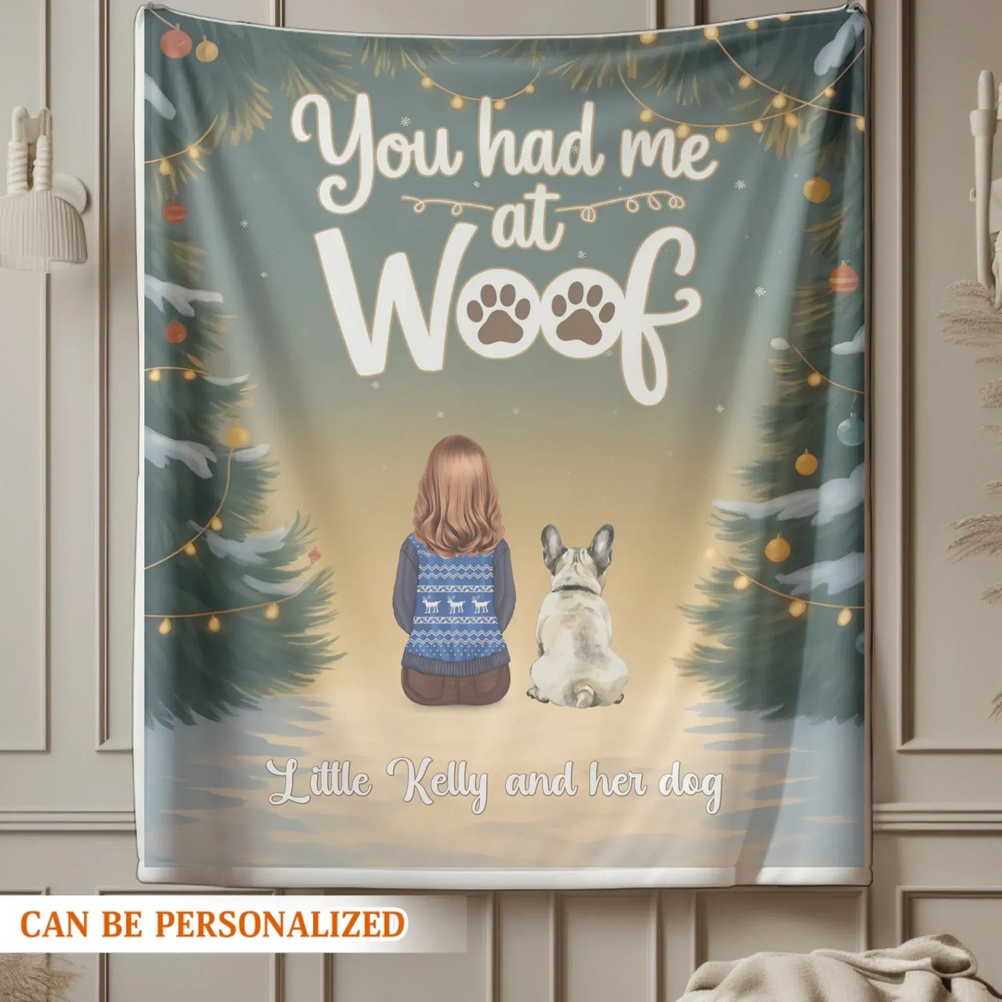 You Had Me At Woof - Personalized Dogs Lovers Custom Blanket