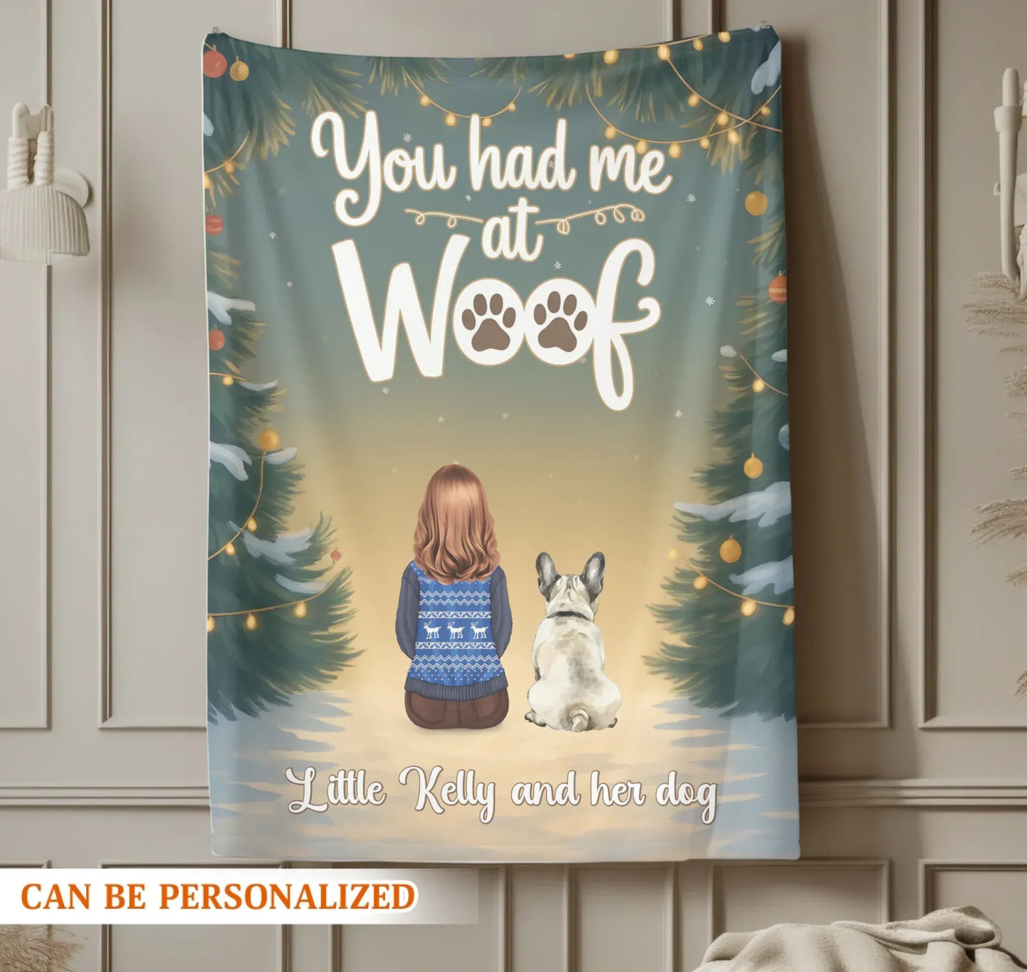 You Had Me At Woof - Personalized Dogs Lovers Custom Blanket