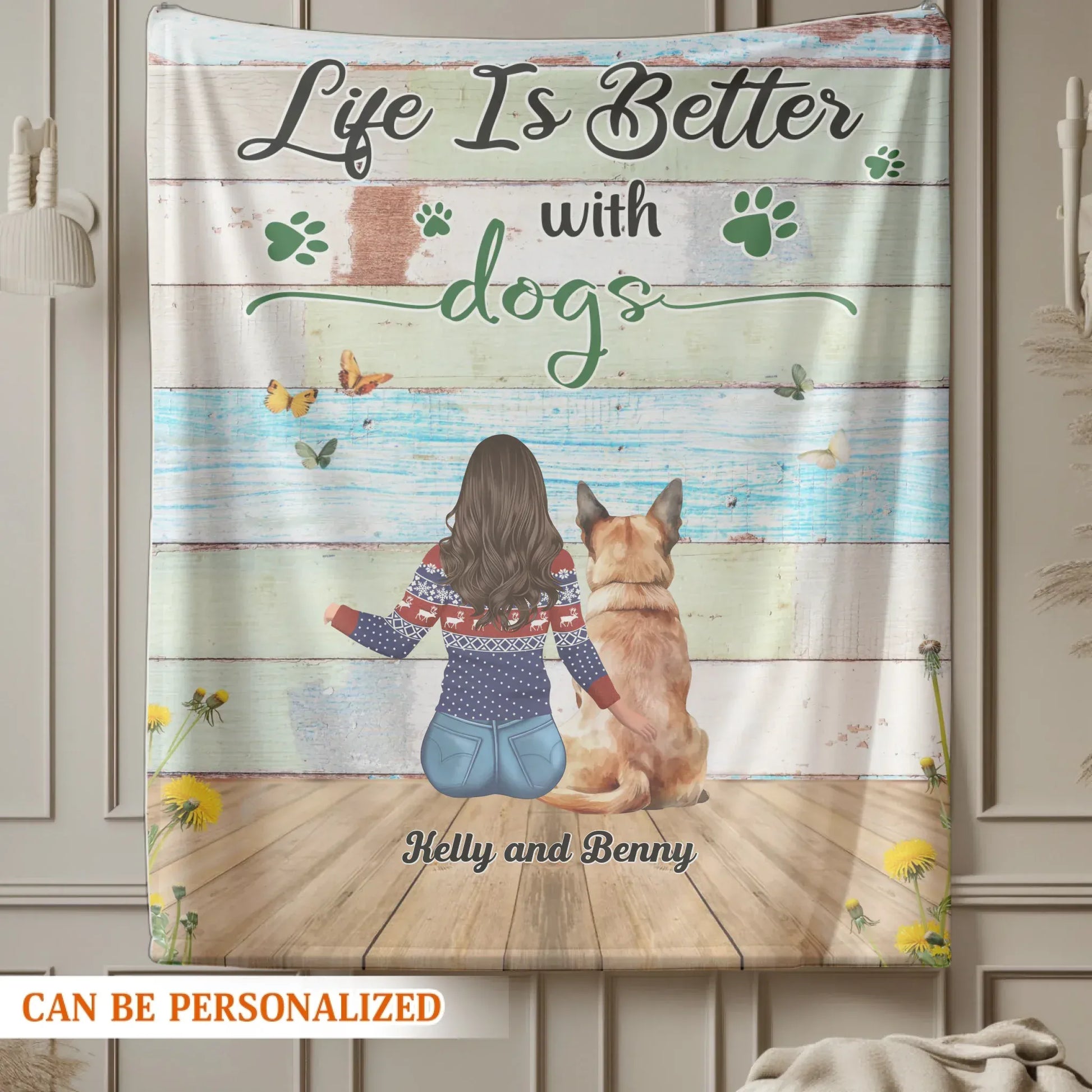 Dogs Make My Lives Complete - Personalized Dogs Lovers Custom Blanket