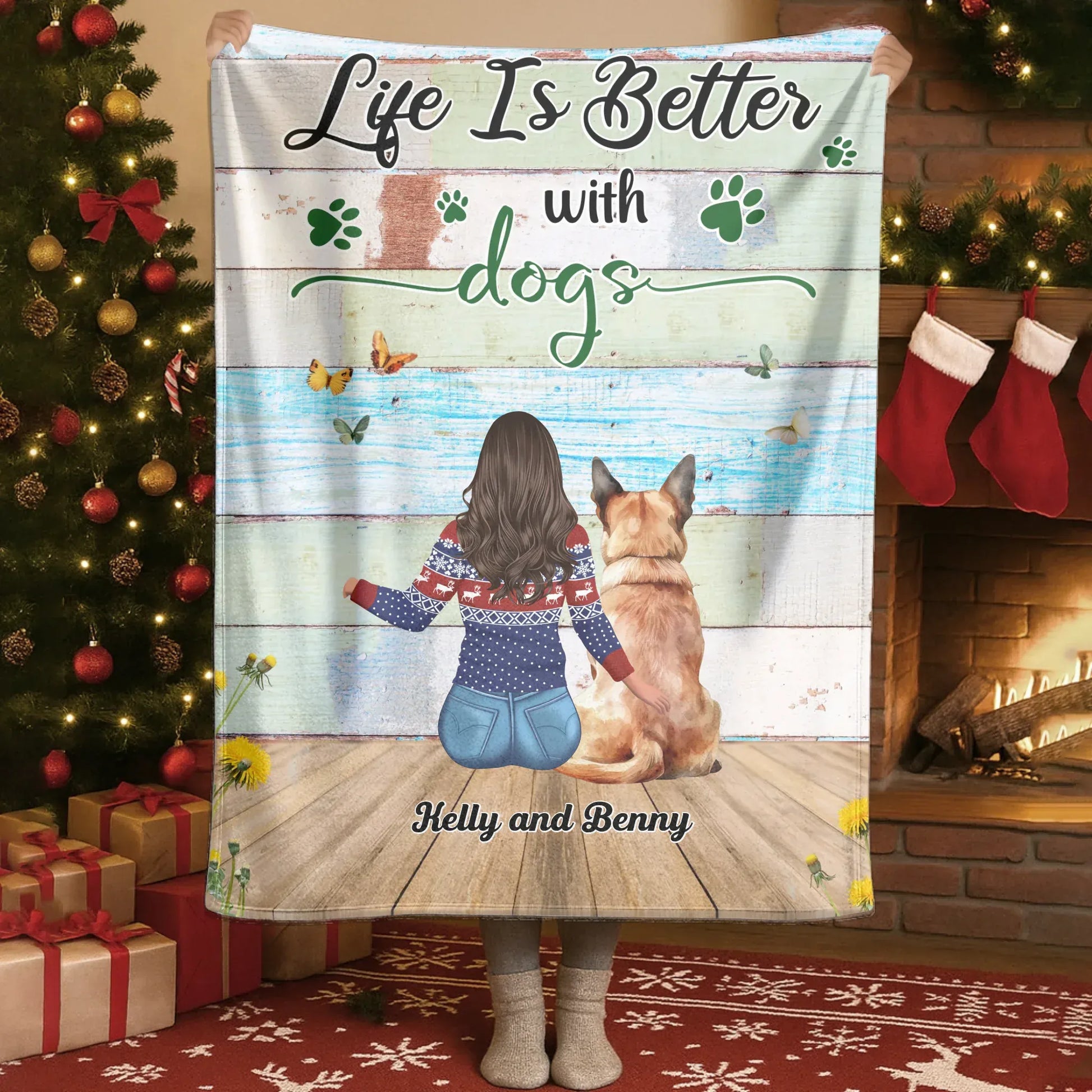 Blanket - Thanh Dang / White / 30x40in / 76x101cm Dogs Make My Lives Complete - Personalized Dogs Lovers Custom Blanket