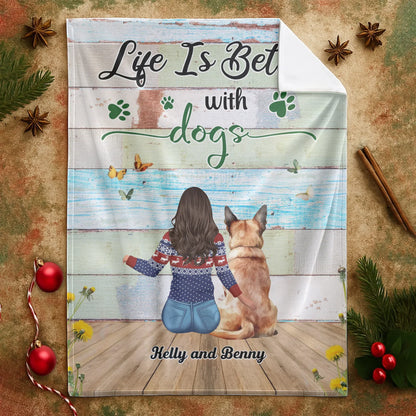 Dogs Make My Lives Complete - Personalized Dogs Lovers Custom Blanket