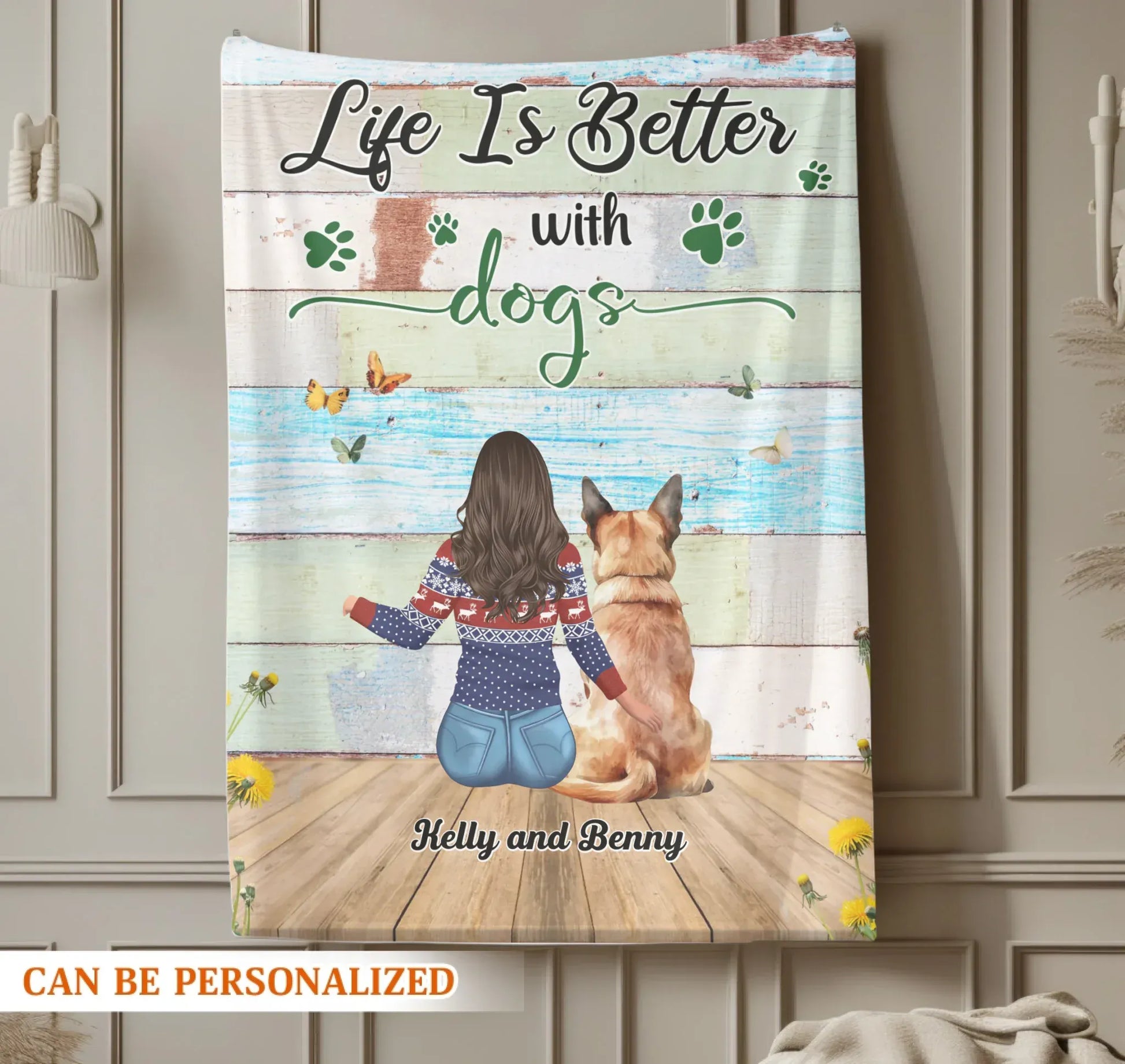 Dogs Make My Lives Complete - Personalized Dogs Lovers Custom Blanket