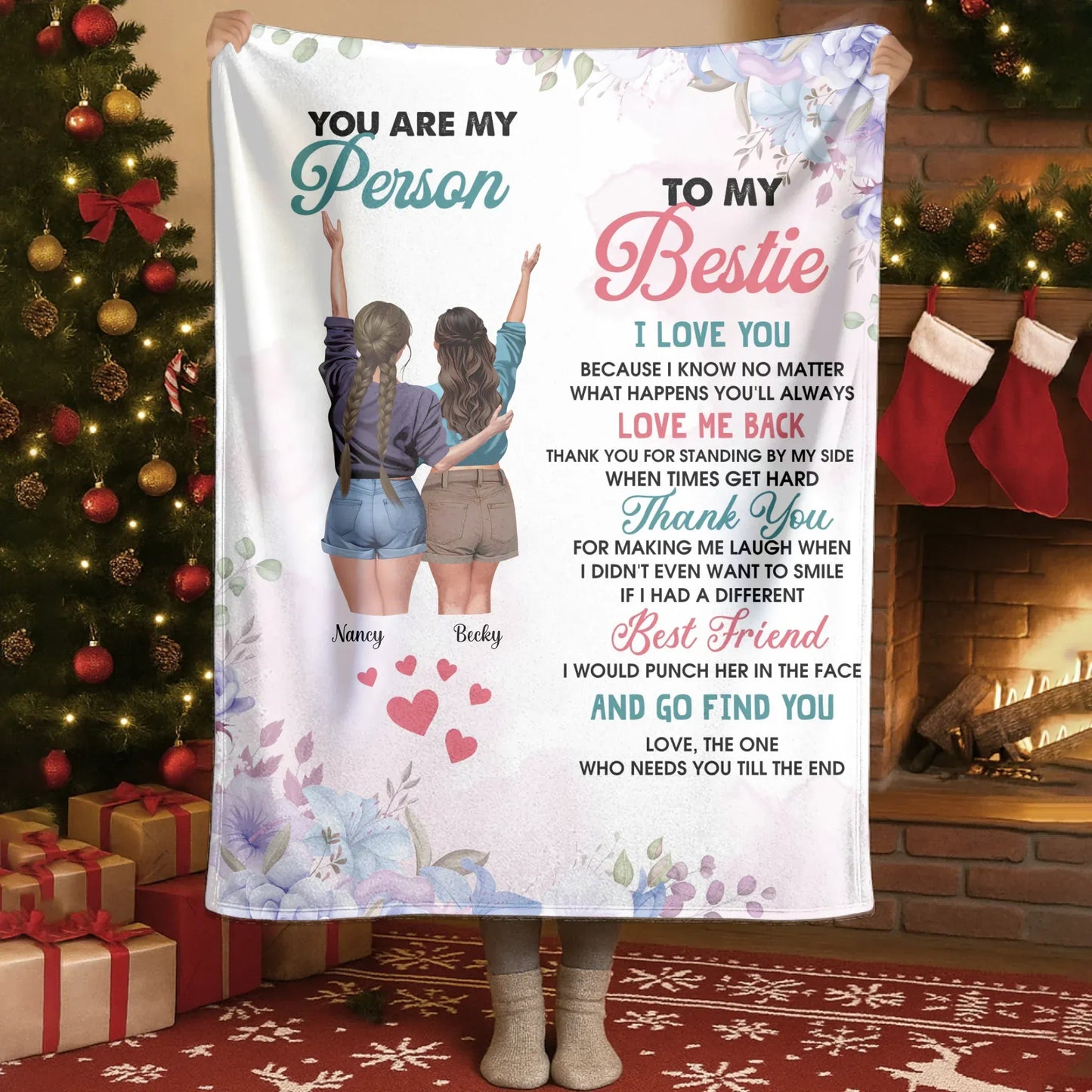 Blanket - Thanh Dang / White / 30x40in / 76x101cm Love, The One Who Needs You Till The End - Personalized Besties Friendship Custom Blanket