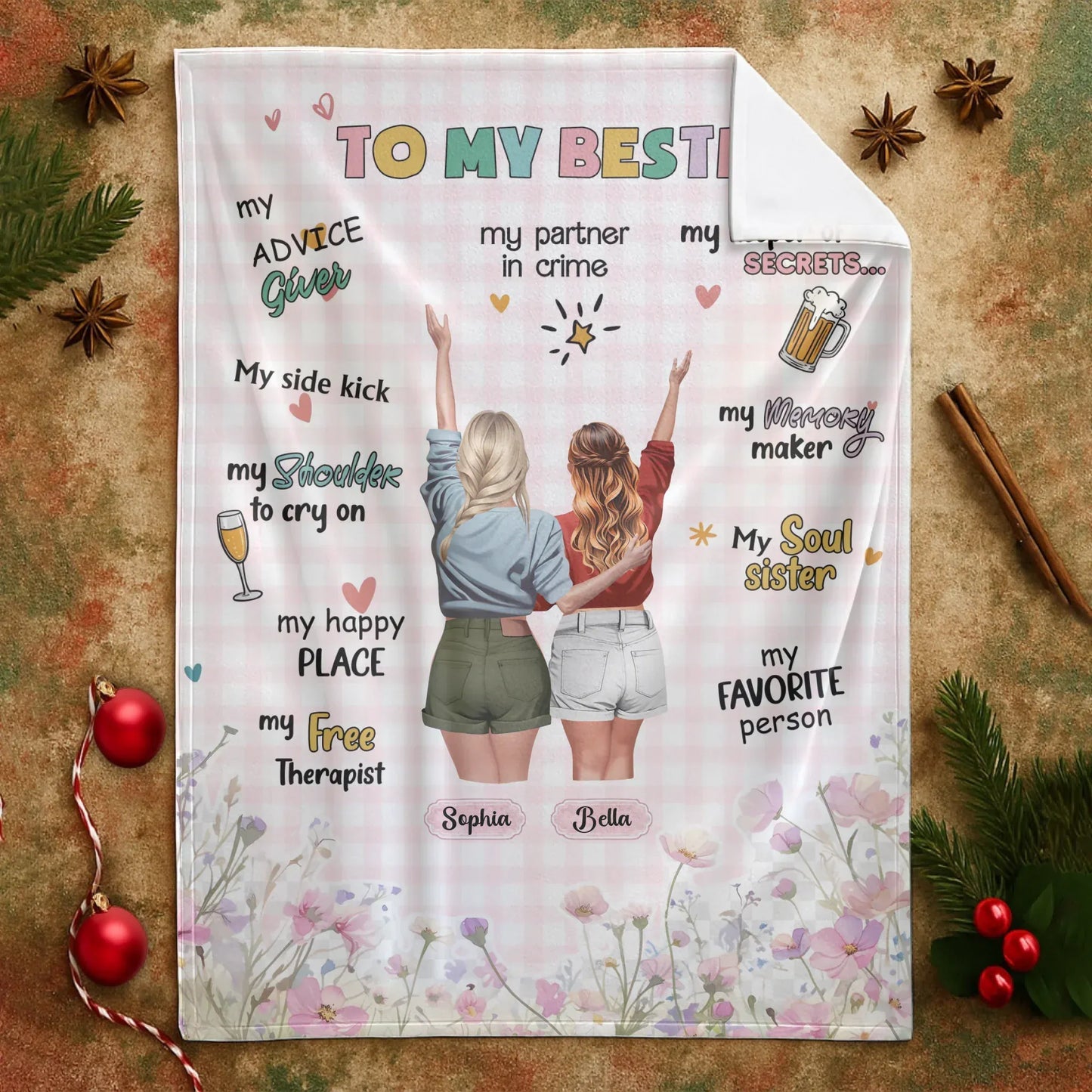 The Most Precious Thing Is Having A Besties Who’s Always by Your Side - Personalized Besties Friendship Custom Blanket