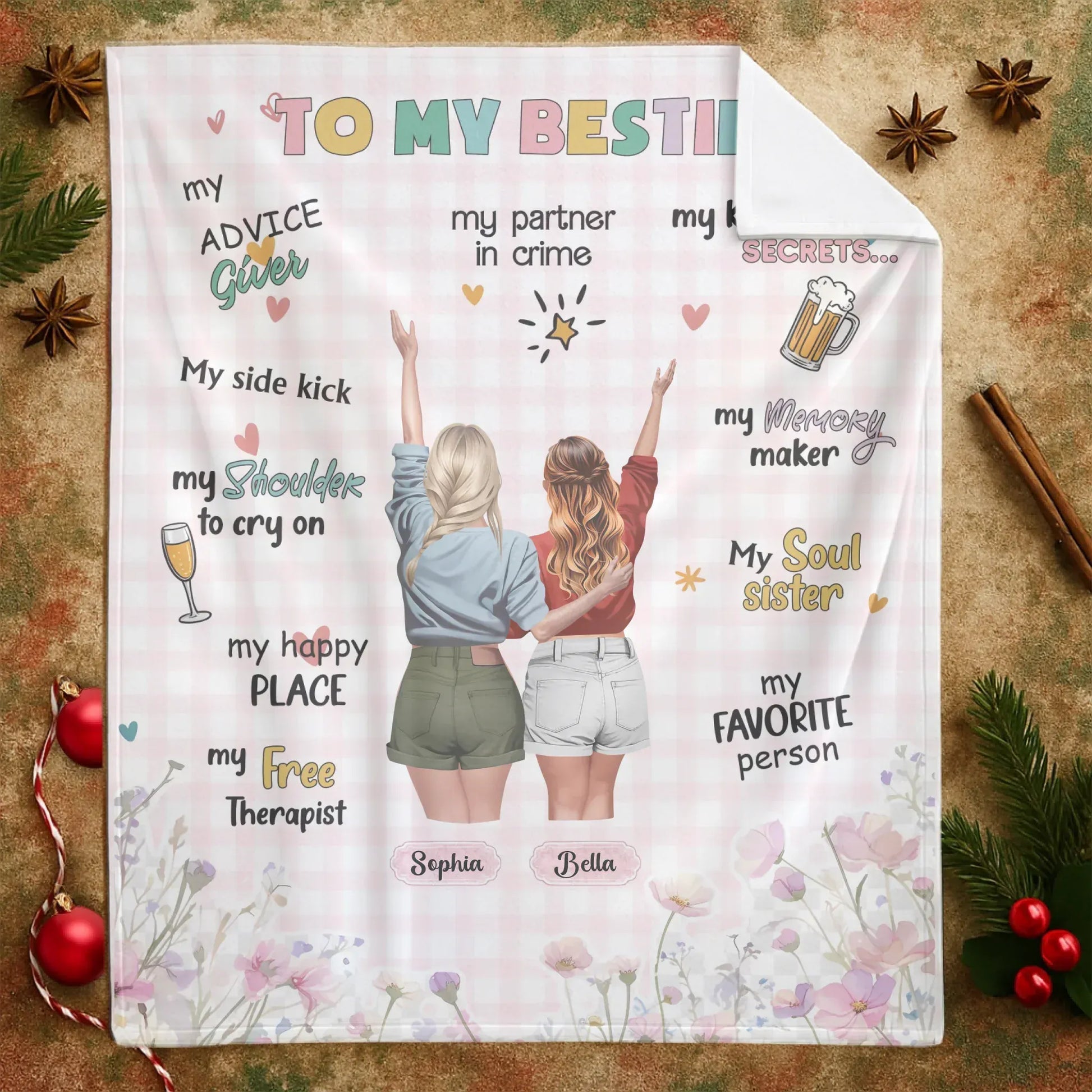 The Most Precious Thing Is Having A Besties Who’s Always by Your Side - Personalized Besties Friendship Custom Blanket