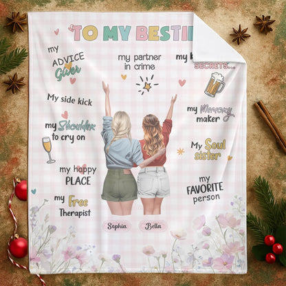 The Most Precious Thing Is Having A Besties Who’s Always by Your Side - Personalized Besties Friendship Custom Blanket