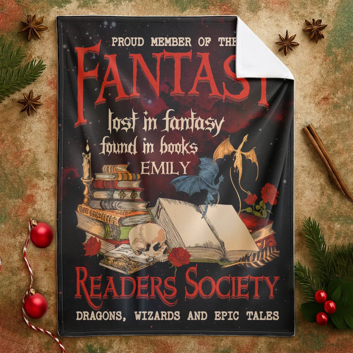 Lost In Fantasy Found In Books - Personalized Books Lovers Custom Blanket