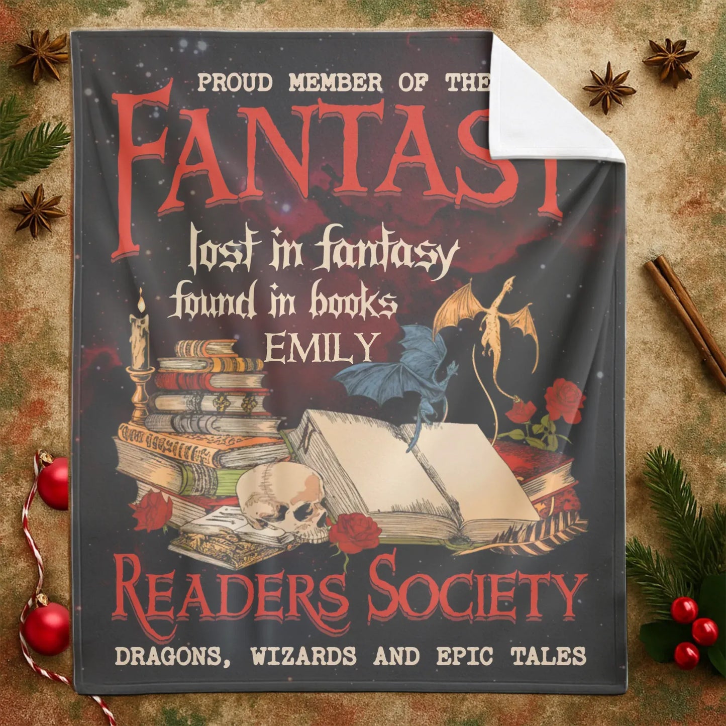 Lost In Fantasy Found In Books - Personalized Books Lovers Custom Blanket