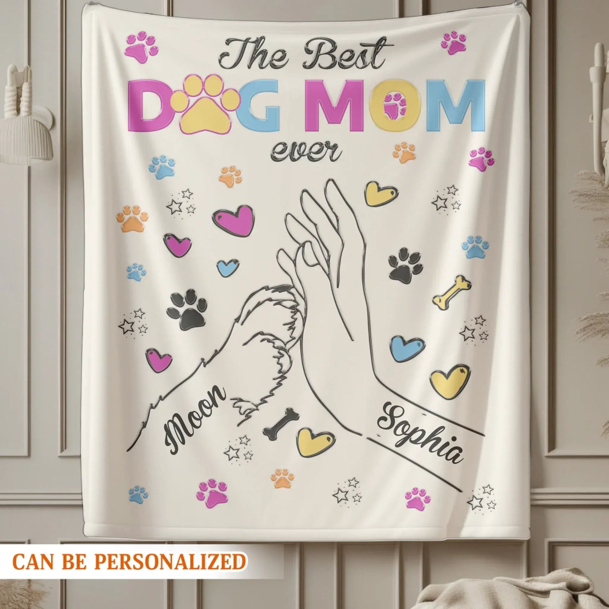 The Best Dog Mom Ever - Personalized Dog Blanket