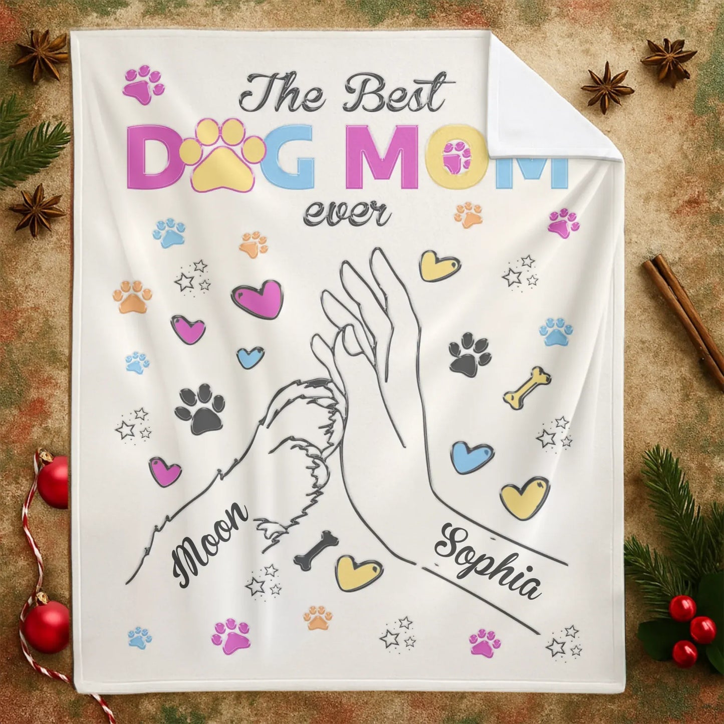 The Best Dog Mom Ever - Personalized Dog Blanket