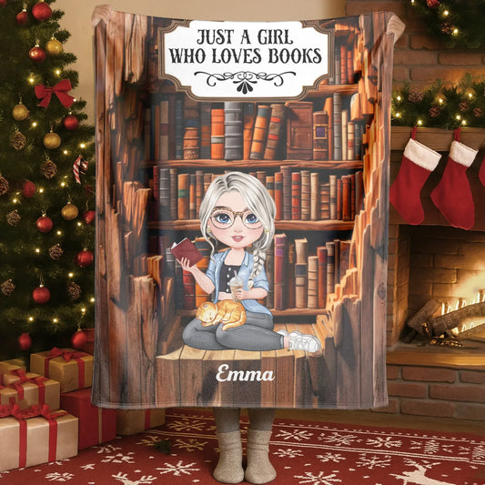 Blanket - Thanh Dang / White / 30x40in / 76x101cm Lost In An Old Wooden House Filled With Wonderful Books - Personalized Books Lovers Custom Blanket