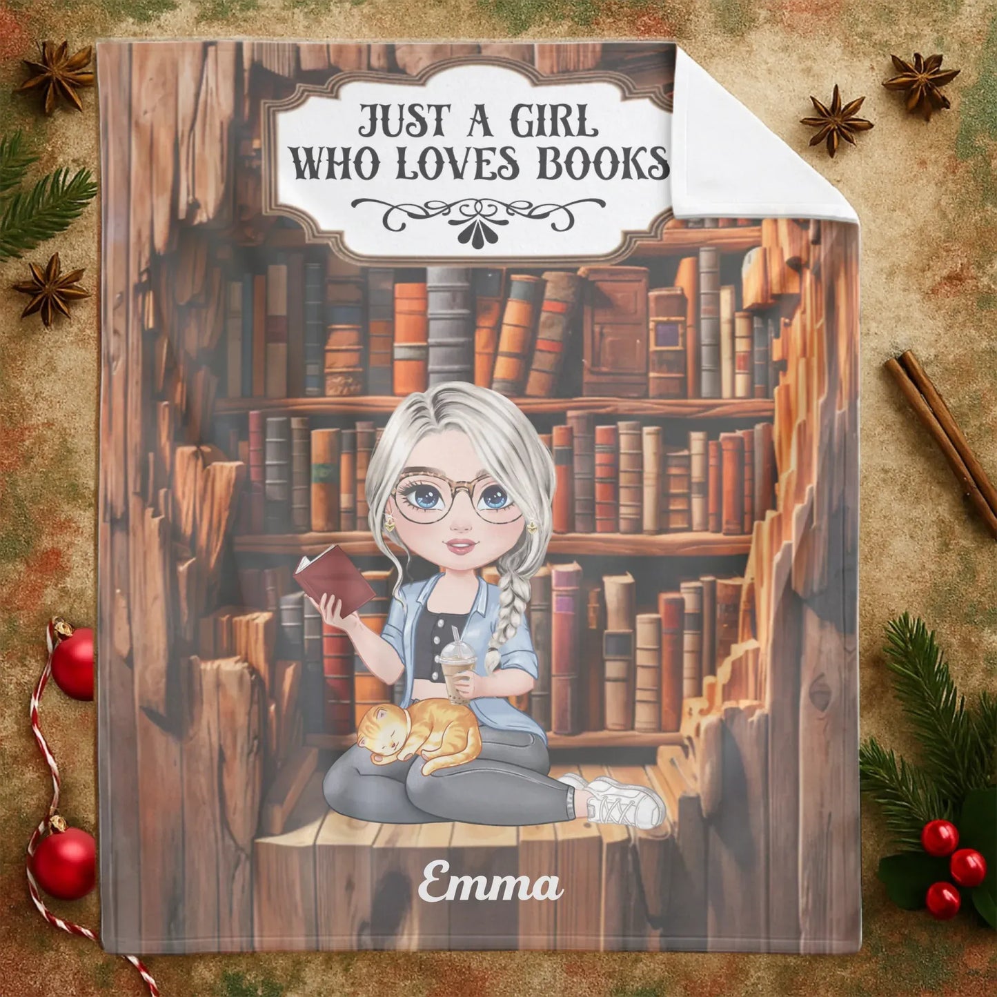 Lost In An Old Wooden House Filled With Wonderful Books - Personalized Books Lovers Custom Blanket